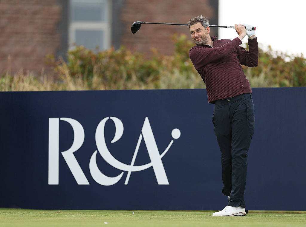 Mark Darbon plays in the Pro-Am at the AIG Women's Open